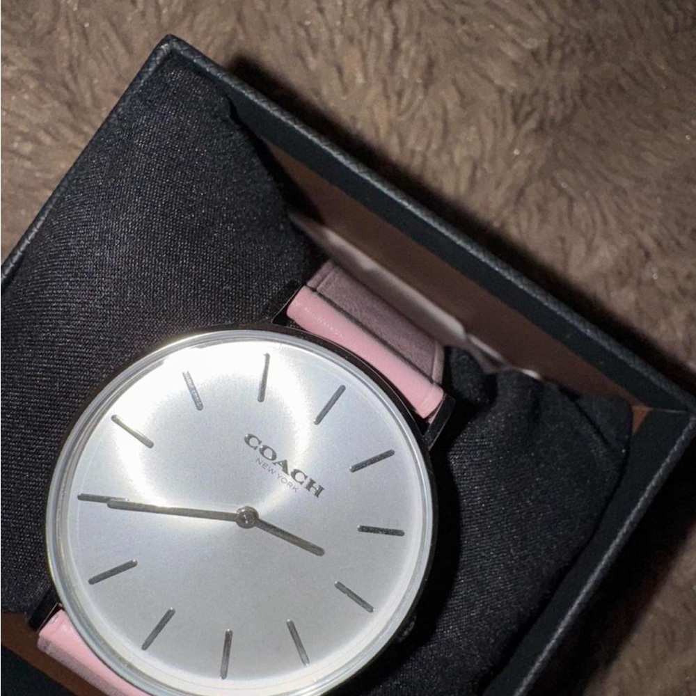 Coach Silver Watch with Pink strap